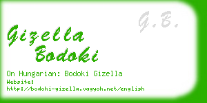 gizella bodoki business card